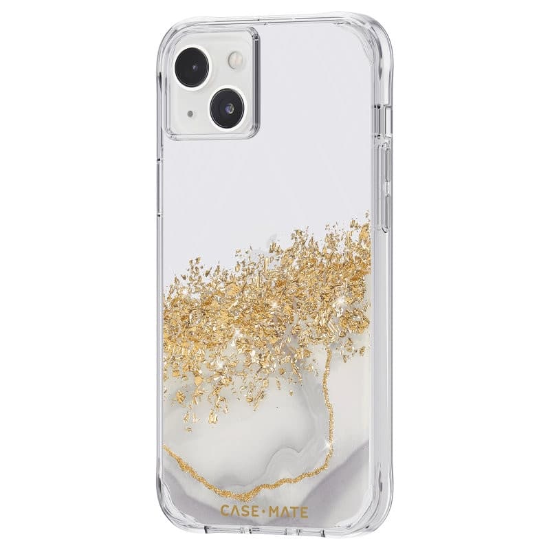 Case-Mate Karat - Case decorated in gold for iPhone 14 Plus (Marble) - 3