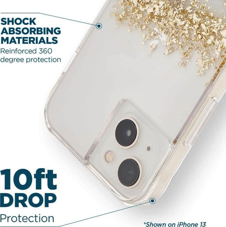 Case-Mate Karat - Case decorated in gold for iPhone 14 Plus (Marble) - 6