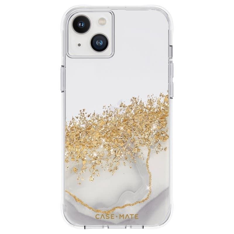 Case-Mate Karat - Case decorated in gold for iPhone 14 Plus (Marble) - 8