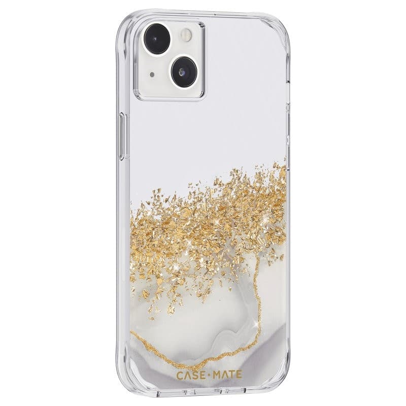 Case-Mate Karat - Case decorated in gold for iPhone 14 Plus (Marble) - 9