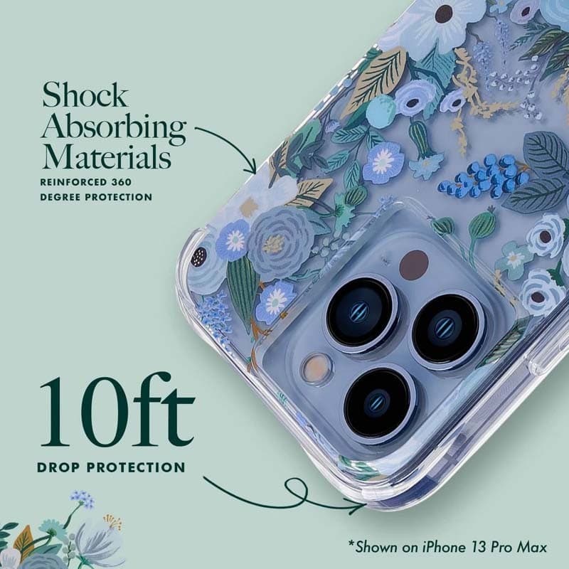 Rifle Paper Clear - Case for iPhone 14 Pro Max (Garden Party Blue) - 16