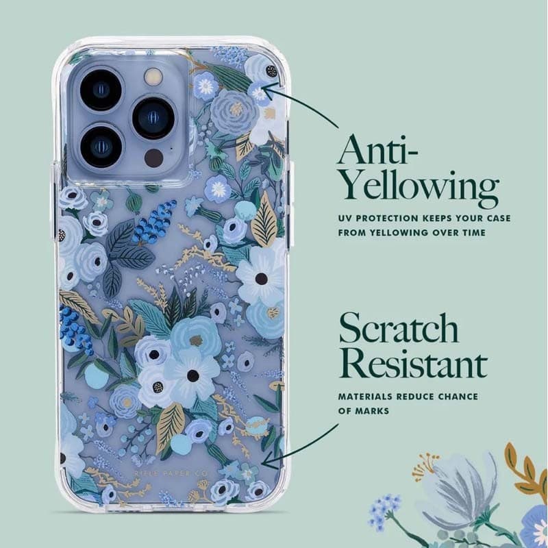 Rifle Paper Clear - Case for iPhone 14 Pro Max (Garden Party Blue) - 17