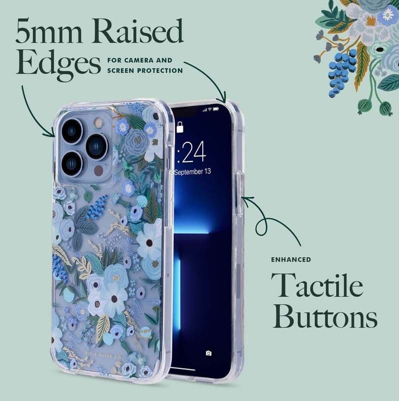 Rifle Paper Clear - Case for iPhone 14 Pro Max (Garden Party Blue) - 8