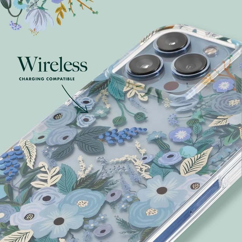 Rifle Paper Clear - Case for iPhone 14 Pro Max (Garden Party Blue) - 9