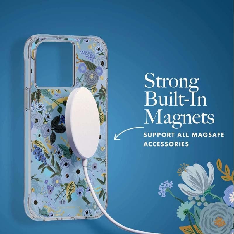 Rifle Paper Clear MagSafe - Case for iPhone 14 Pro Max (Garden Party Blue) - 7