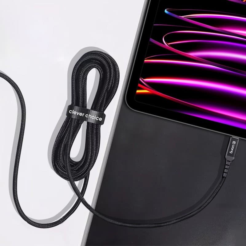 Crong Armor Link - Cavo USB-C a USB-C da 100 W PD 5 A, 120 cm (nero) - 14