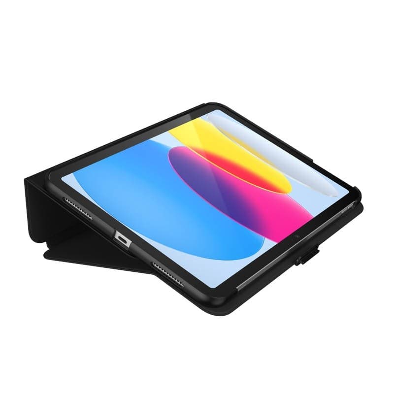 Speck Balance Folio – Custodia per iPad 11" (2025) / 10.9" (2022) con rivestimento MICROBAN con magnete e supporto (nero) - 19