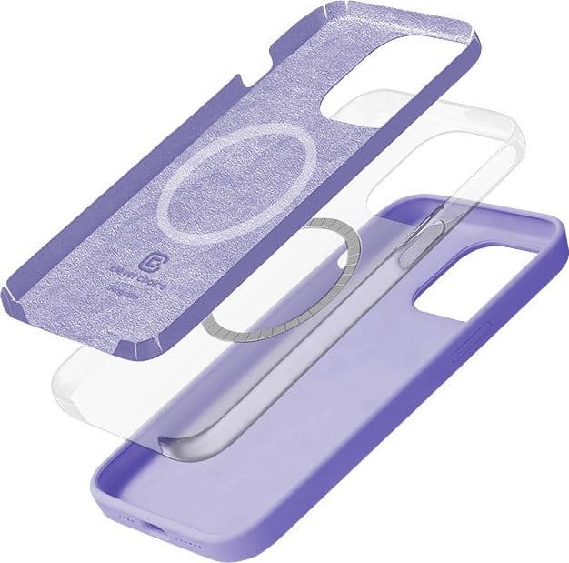 Crong Color Cover Magnetic - Custodia MagSafe per iPhone 14 Pro Max (Viola) - 3