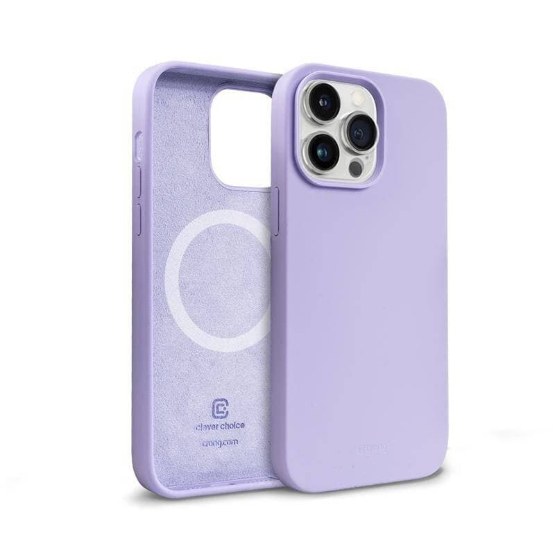 Crong Color Cover Magnetic - Custodia MagSafe per iPhone 14 Pro Max (Viola) - 6