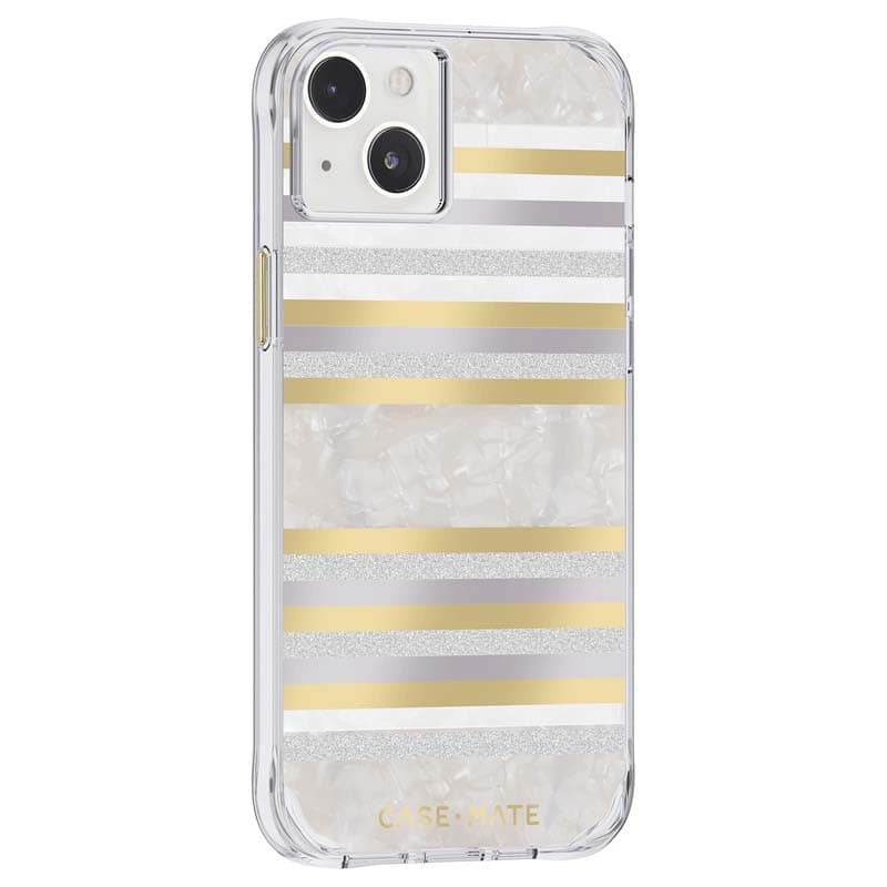 Case-Mate Pearl Stripes MagSafe - Case decorated with mother-of-pearl for iPhone 14 Plus (Pearl Stripes) - 2