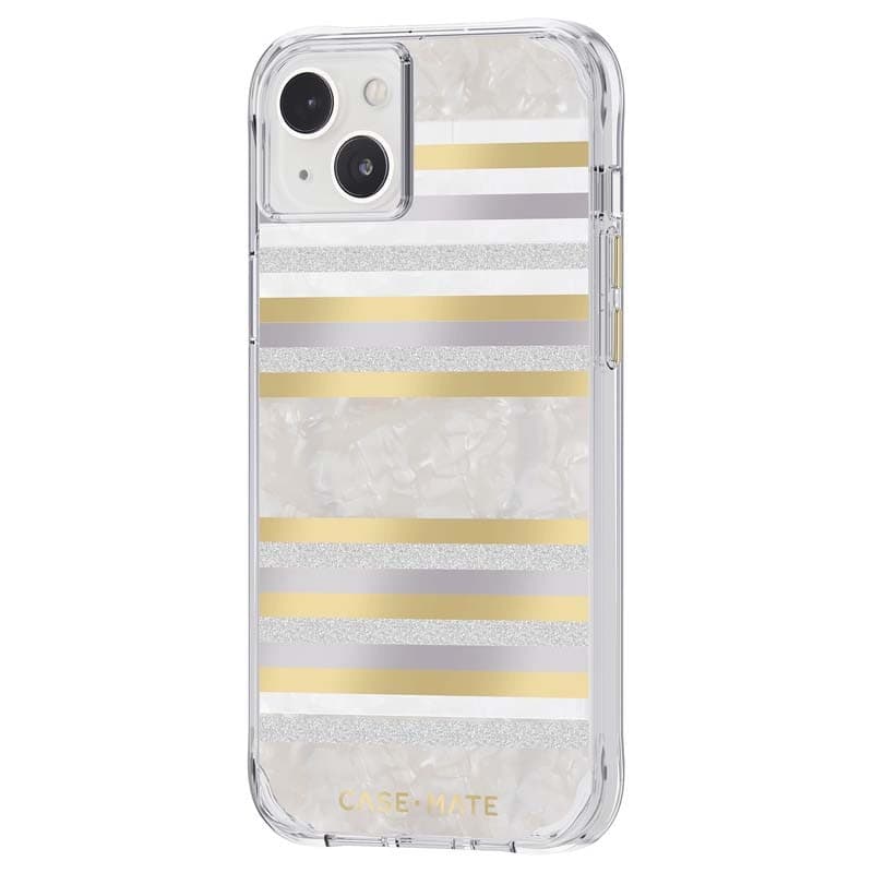 Case-Mate Pearl Stripes MagSafe - Case decorated with mother-of-pearl for iPhone 14 Plus (Pearl Stripes) - 3