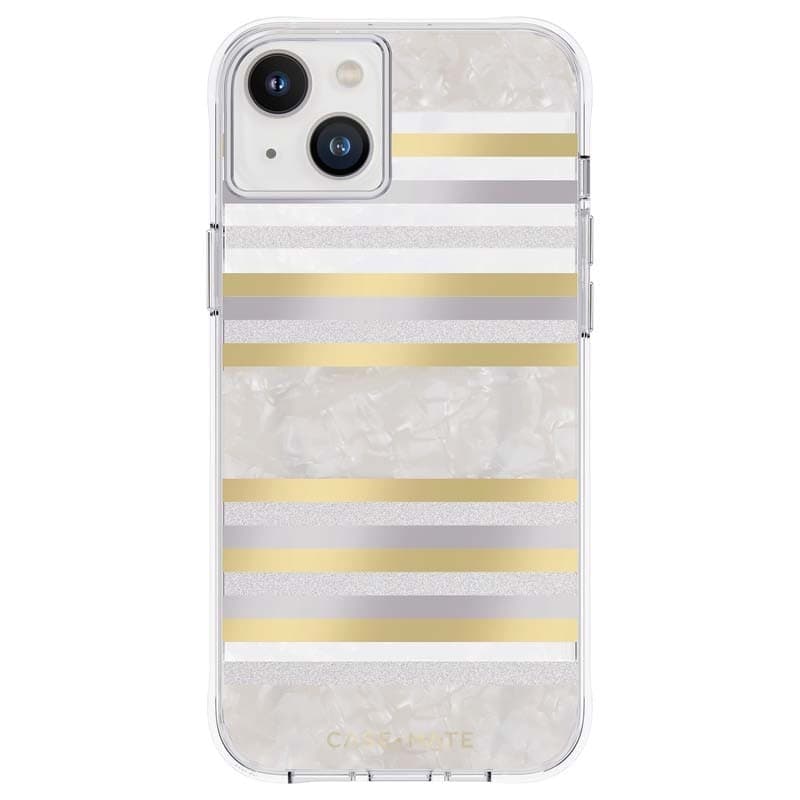 Case-Mate Pearl Stripes MagSafe - Case decorated with mother-of-pearl for iPhone 14 Plus (Pearl Stripes) - 8