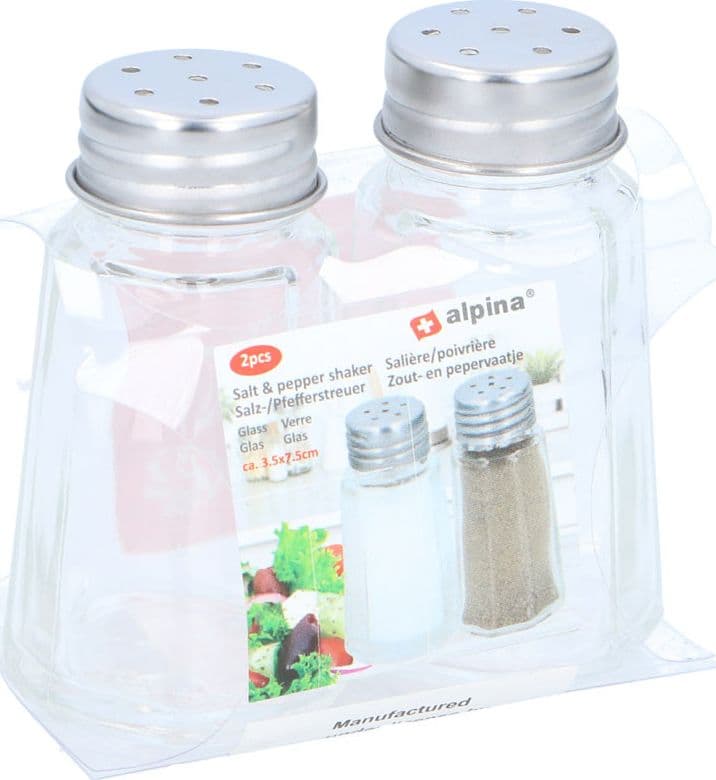 Alpina - Salt and pepper shakers in glass 2 pcs.