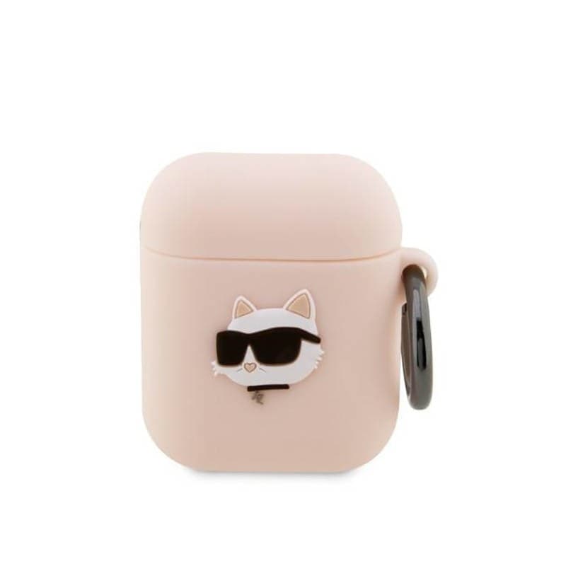 Karl Lagerfeld Silicone NFT Choupette Head 3D - AirPods 1/2 gen case (pink) - 4