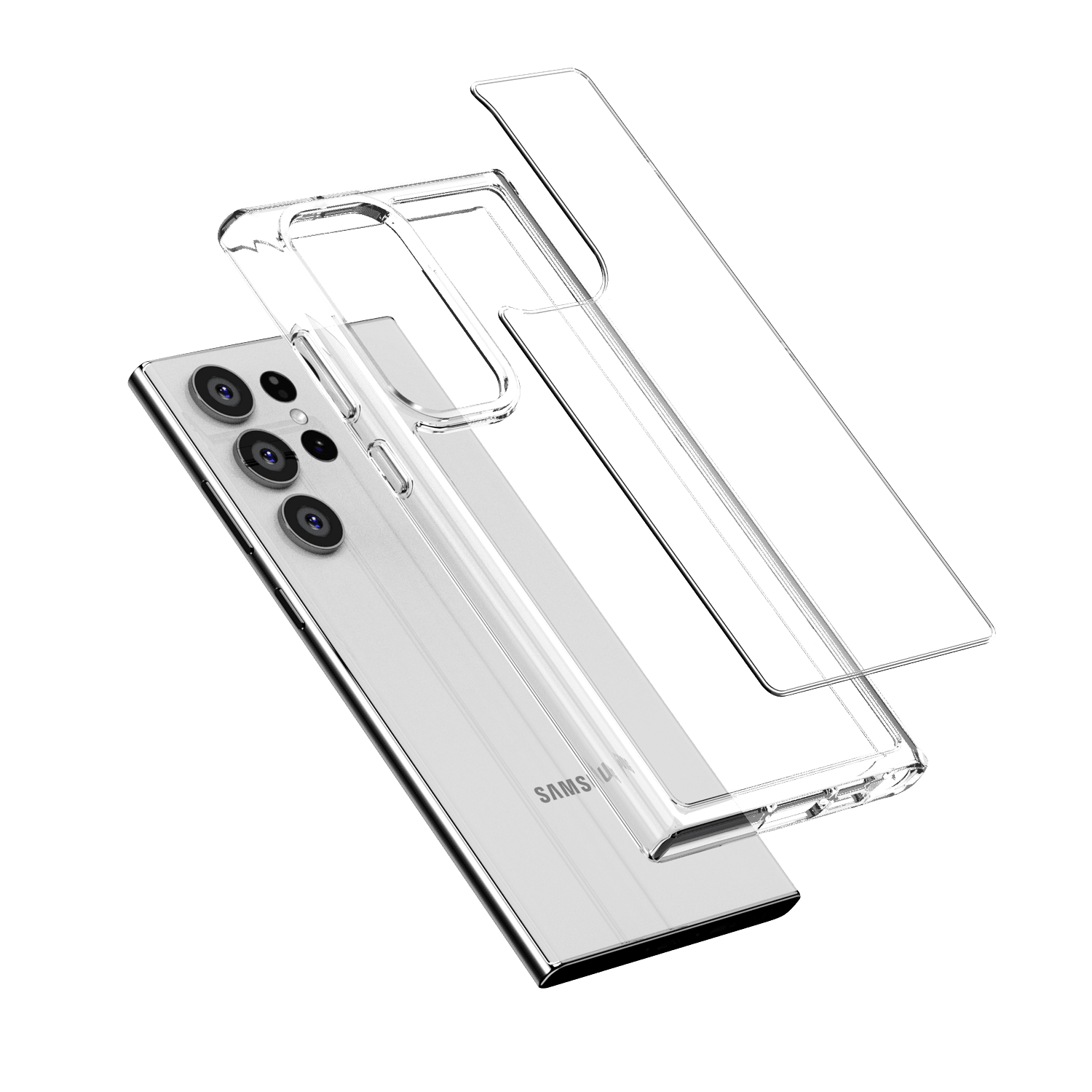 Crong Crystal Shield Cover - Custodia per Samsung Galaxy S23 Ultra (trasparente) - 4