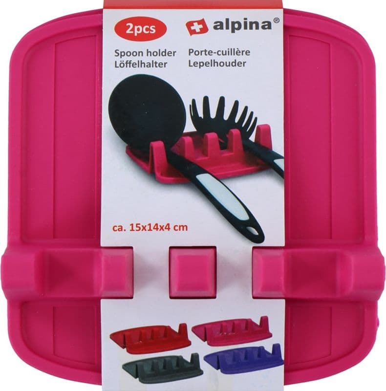 Alpina - Spoon holder / kitchen utensil holder 2 pcs (pink) - 4