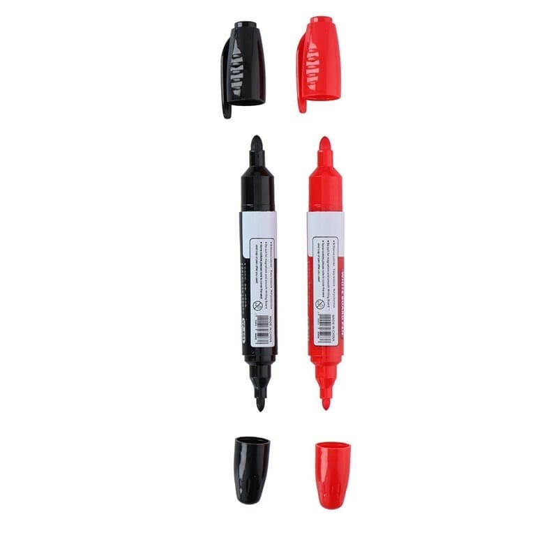 Topwrite - Set of double dry erase board markers 2 pcs. (Black/Red) - 5