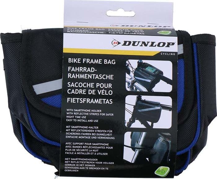 Dunlop - Bike bag / pannier for frame (Black/Blue) - 2