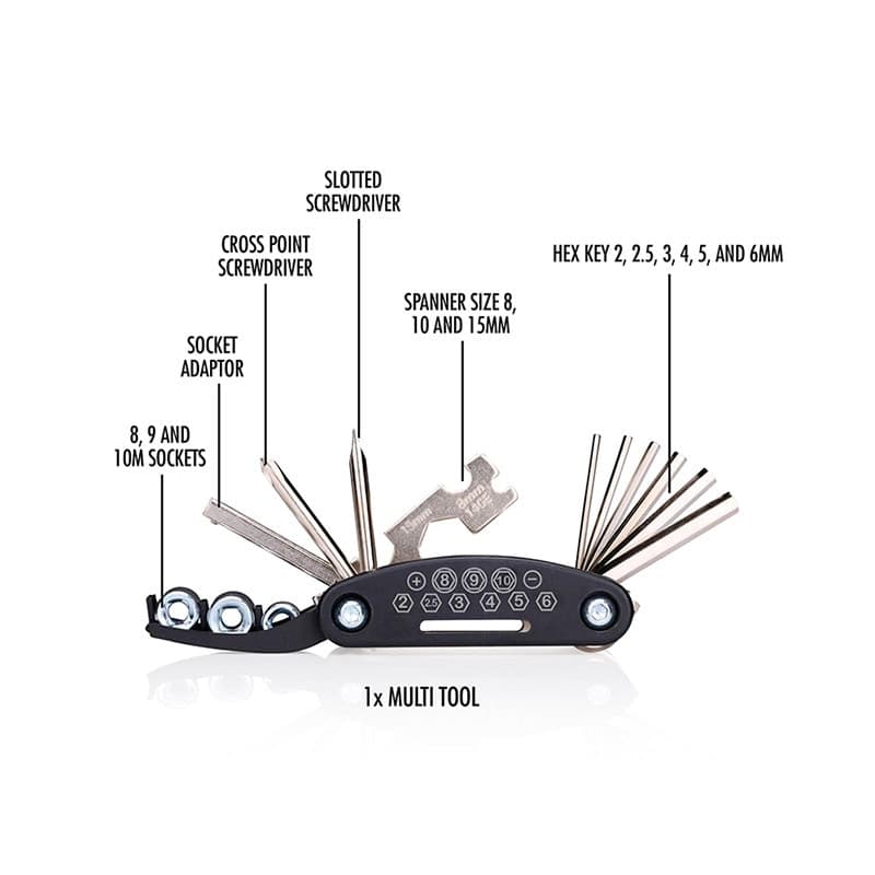 Bicycle Gear - Bike tool set in case 14 items - 3