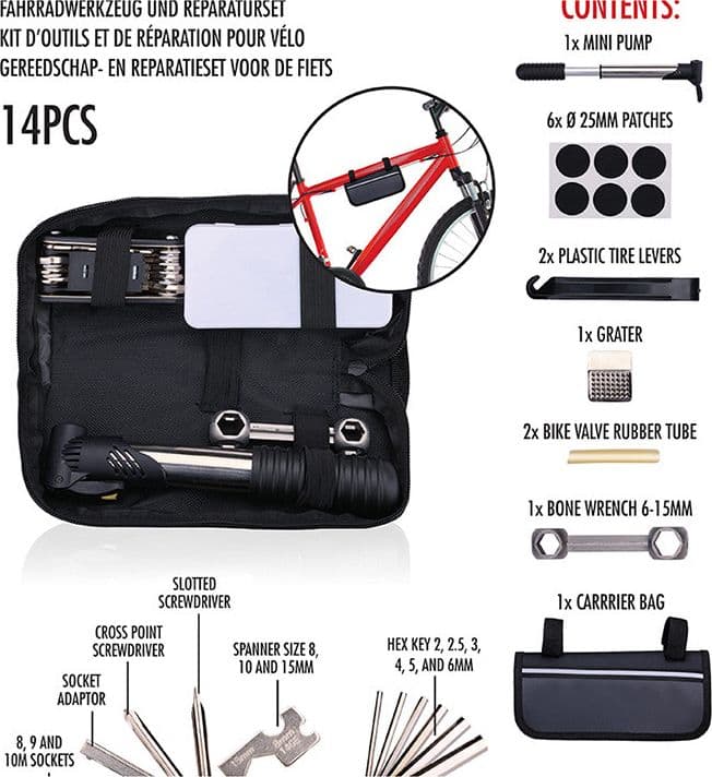 Bicycle Gear - Bike tool set in case 14 items - 6
