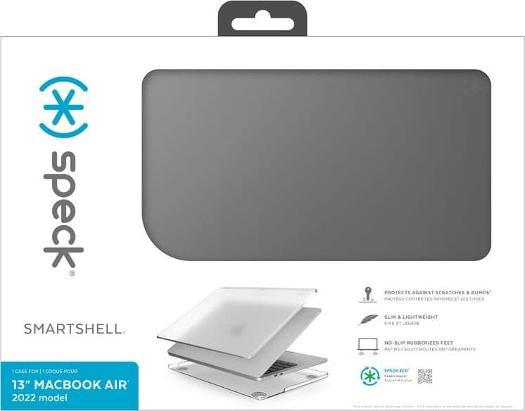 Speck SmartShell - Custodia per MacBook Air 13,6" (M5/M4/M3/M2/2026-2022) (Ossidiana) - 14