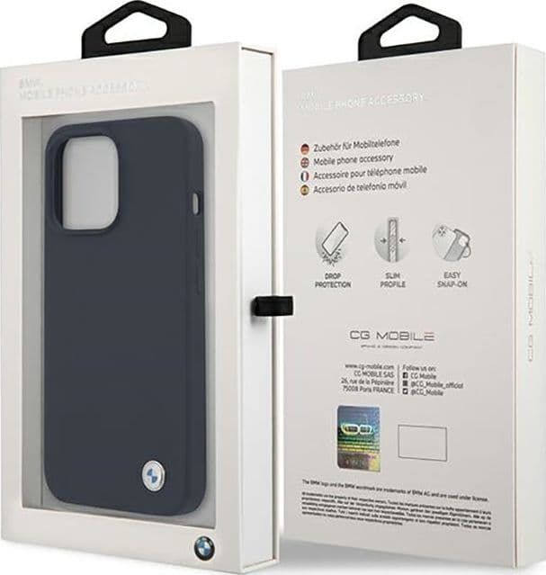BMW Silicone Signature Llogo - Case for iPhone 13 Pro Max (Navy Blue) - 16