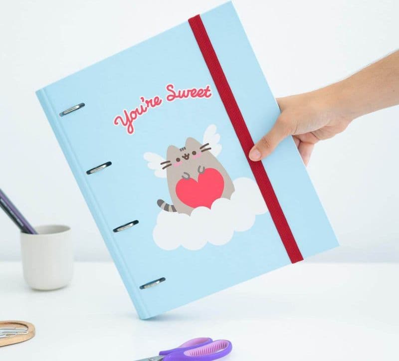 Pusheen - Raccoglitore A4 della collezione Purrfect Love con fogli (4 anelli, elastico) - 7