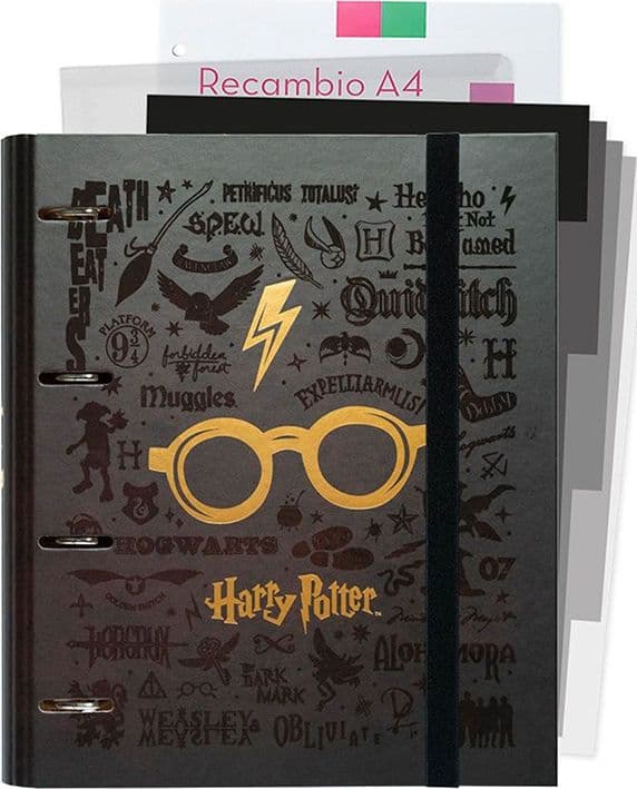 Harry Potter - Raccoglitore A4 con fogli (4 anelli, elastico) - 6