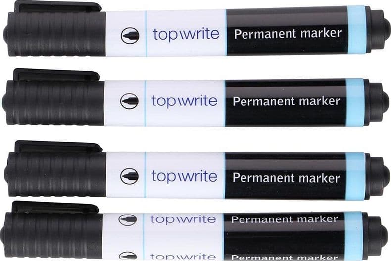 Topwrite - Permanent marker 4 pcs. (Black) - 3