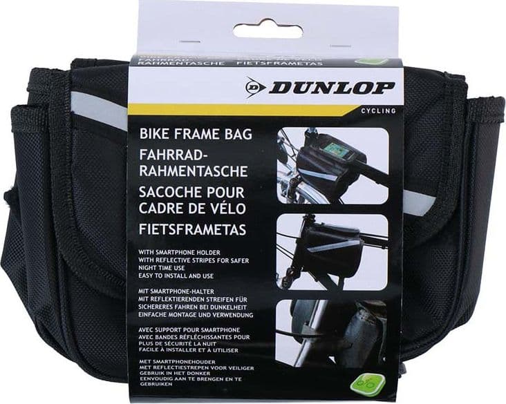 Dunlop - Bike bag / pannier for frame (Black) - 2