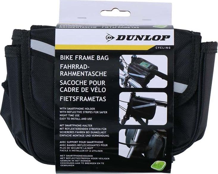 Dunlop - Bike bag / pannier for frame (Black) - 4