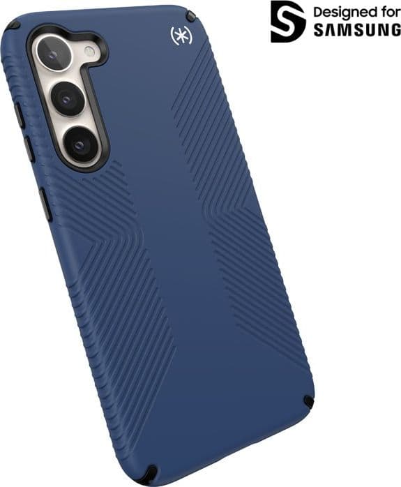 Speck Presidio2 Grip - Custodia antiscivolo per Samsung Galaxy S23+ (blu costiero/nero) - 11