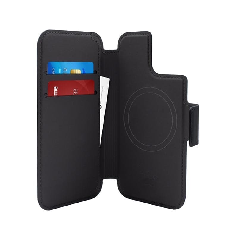 PURO Folio MagSafe Case - Case 2in1 for iPhone 15 Plus / 14 Plus / 12 Pro Max (Black) - 8