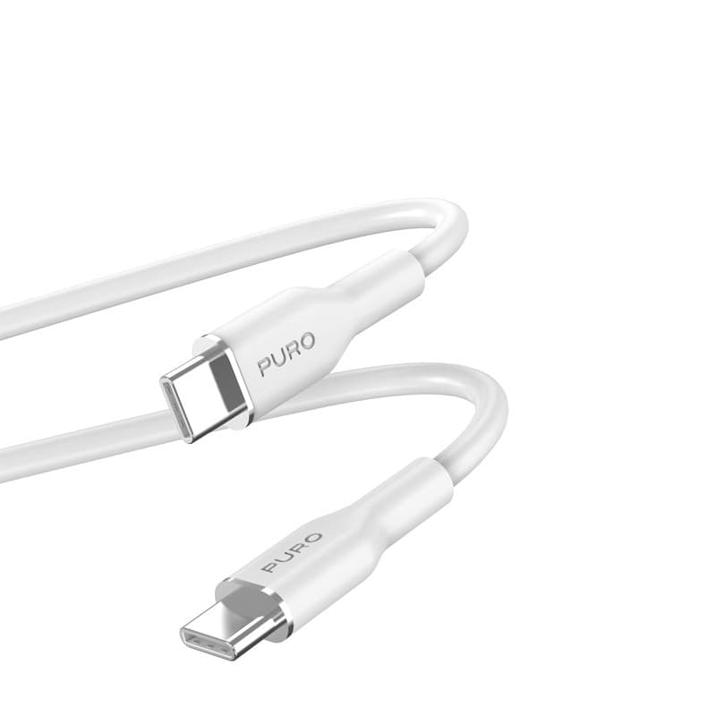 PURO ICON Soft Cable - Kabel USB-C do USB-C 1,5 m (White) - 3