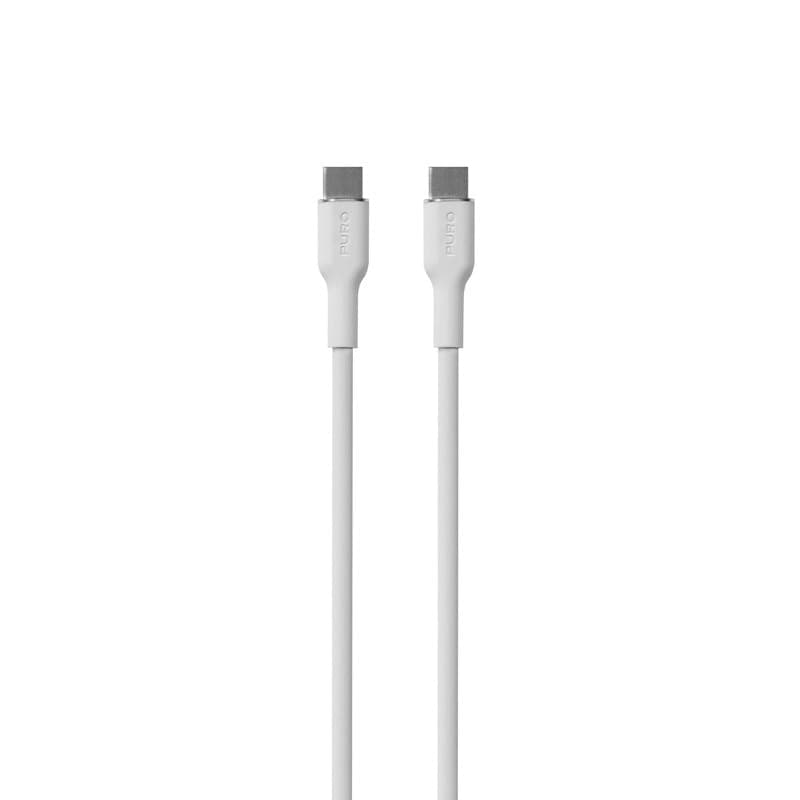 PURO ICON Soft Cable - Kabel USB-C do USB-C 1,5 m (White) - 4