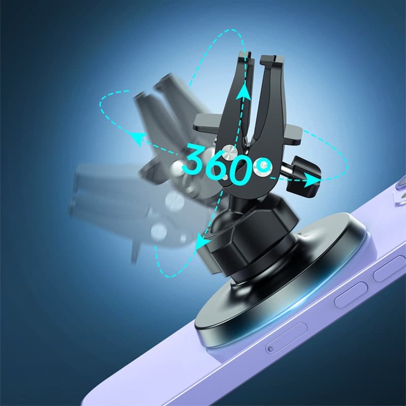 Crong Carclip Magnetic - Supporto magnetico per auto MagSafe (nero) - 4