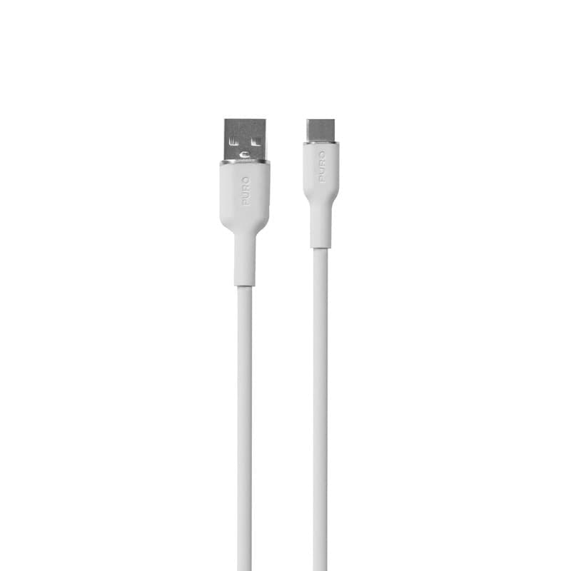 PURO ICON Soft Cable - Kabel USB-A do USB-C 1.5 m (White) - 2