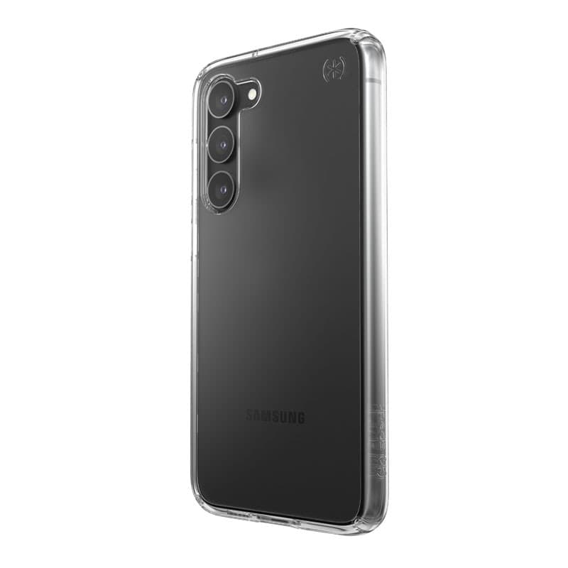 Speck Presidio Perfect-Clear - Custodia per Samsung Galaxy S23+ con rivestimento MICROBAN (trasparente) - 13
