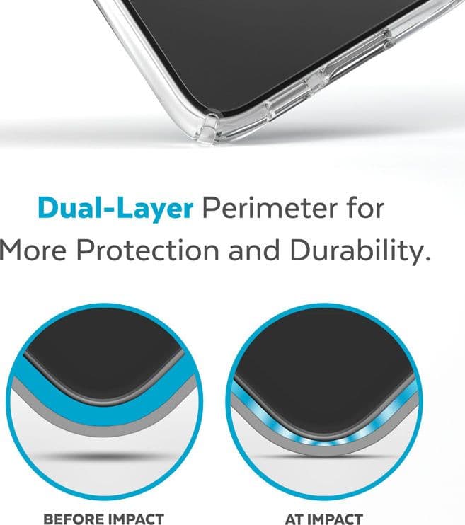 Speck Presidio Perfect-Clear - Custodia per Samsung Galaxy S23+ con rivestimento MICROBAN (trasparente) - 8