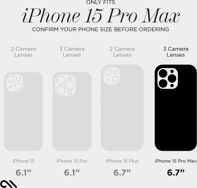 Case-Mate Silicone MagSafe - Case iPhone 15 Pro Max (Black) - 14
