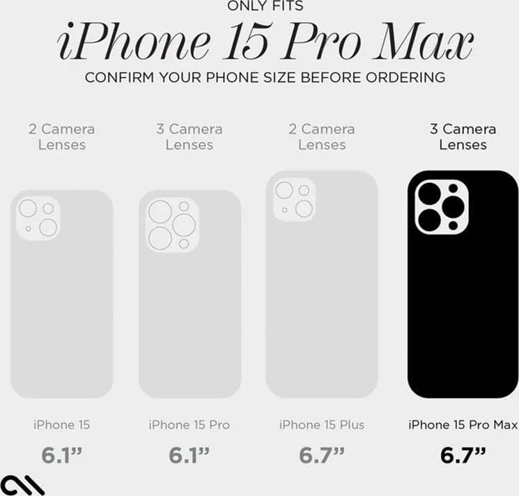 Case-Mate Silicone MagSafe - Case iPhone 15 Pro Max (Black) - 7
