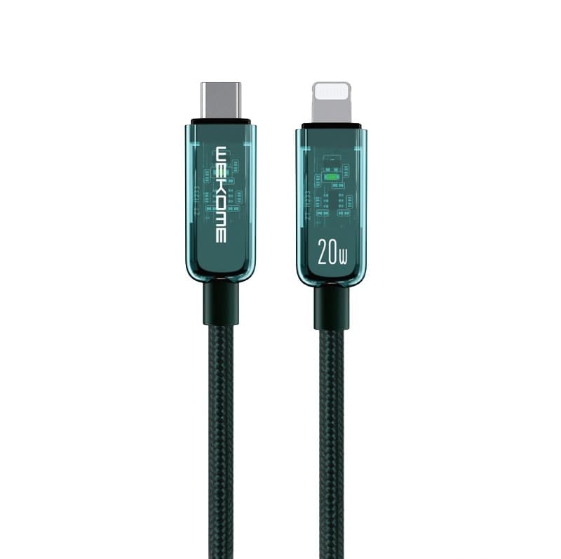 WEKOME WDC-181 Vanguard Series - USB-C to Lightning Super Fast Charging PD 20W connection cable 1m (Green) - 4