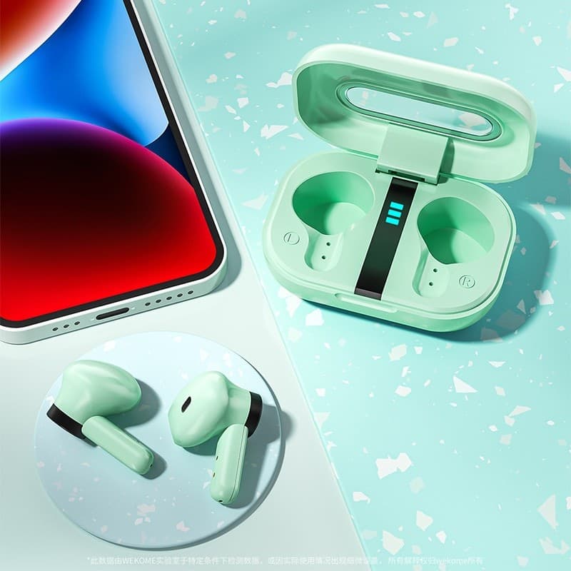 WEKOME VA06 Vanguard Series - Bluetooth V5.2 TWS wireless headphones with charging case (Green) - 17