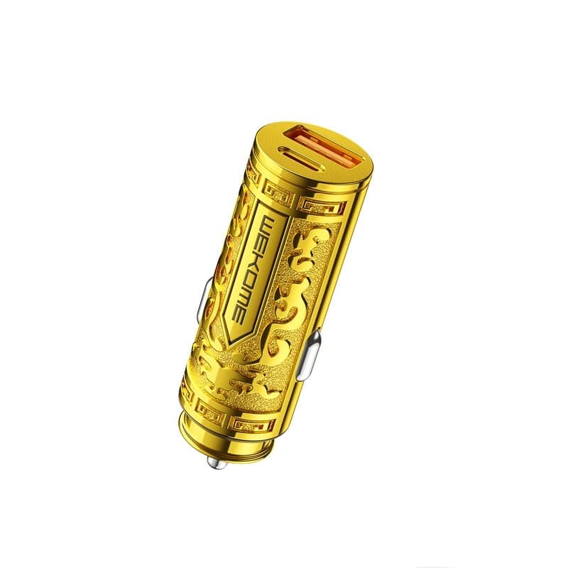 WEKOME WP-C37 Sakin Series - USB-C & USB-A Fast Charging PD 20W Car Charger (Gold) - 10