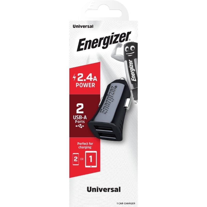 Energizer Classic - Car charger 2x USB-A 2.4A 12W (Black) - 7