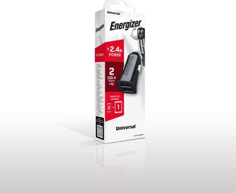 Energizer Classic - Car charger 2x USB-A 2.4A 12W (Black) - 8