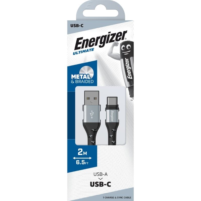 Energizer Ultimate - USB-A to USB-C connecting cable 2m (Silver) - 9