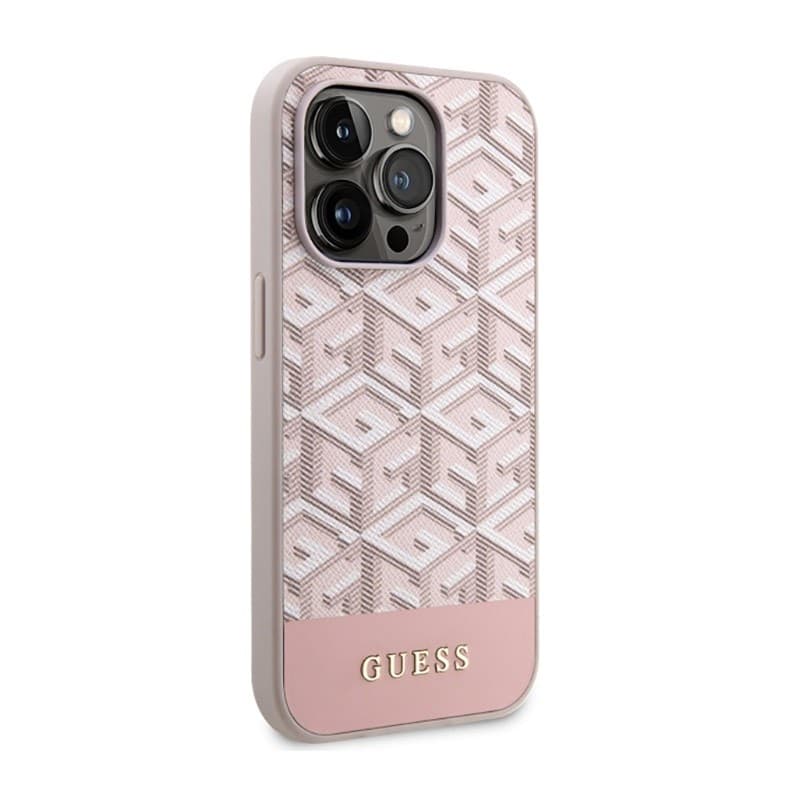 Guess GCube Stripes MagSafe - Case for iPhone 14 Pro (Pink) - 12