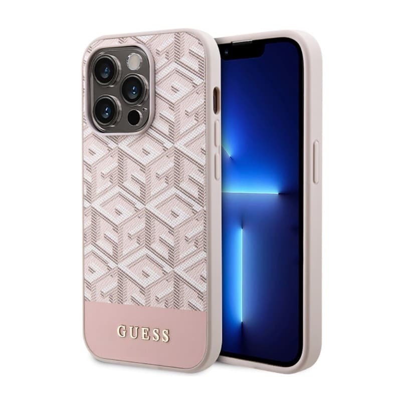 Guess GCube Stripes MagSafe - Case for iPhone 14 Pro (Pink) - 9