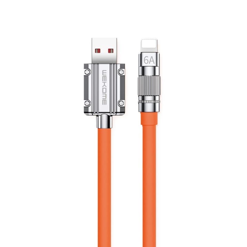 WEKOME WDC-186 Wingle Series - USB-A to Lightning Fast Charging Connection Cable 1 m (Orange) - 4